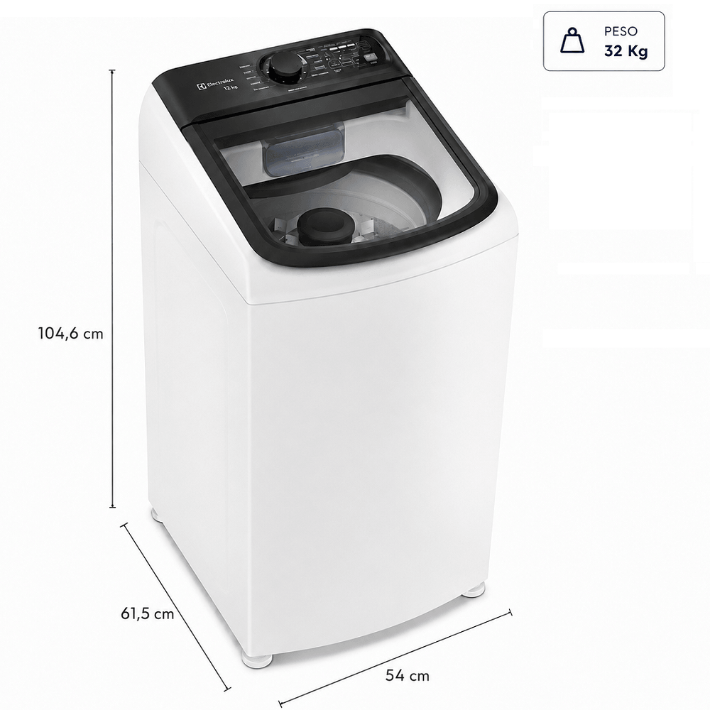 M&aacute;quina de Lavar Roupas Electrolux 12 kg 220V LET12 Branca, , large image number 3